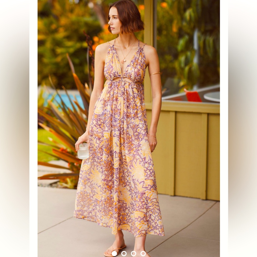 Anthropologie sheer cutout maxi dress! Absolutely gorgeous! BNWT